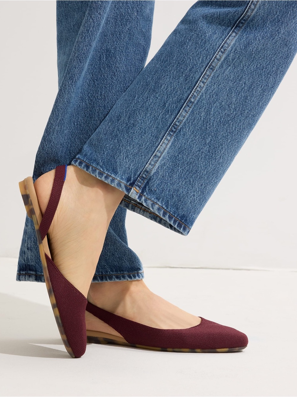 ROTHY’S | slingback almond toe flats in syrah